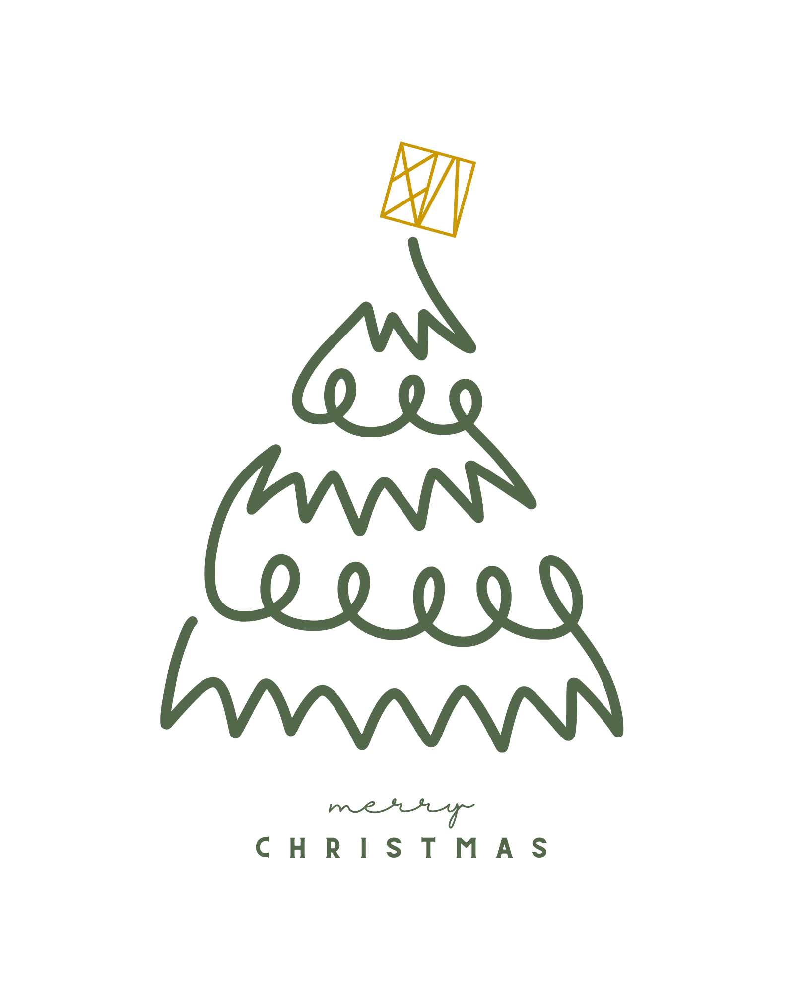 Slant Christmas Card